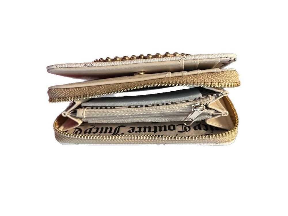 Juicy Couture Love Never Dies Bifold Wallet in Pecan/White with Logo Heart - Picture 4 of 6